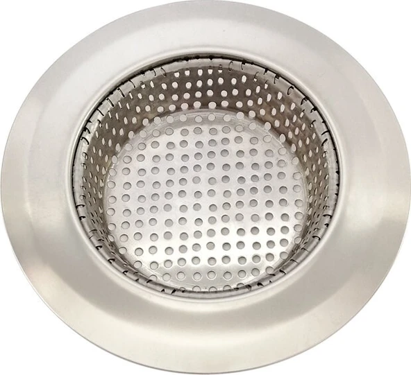 9 Cm Büyük Boy Paslanmaz Çelik Lavabo Süzgeci - Evye Süzgeci - Eviye Süzgeç - 4