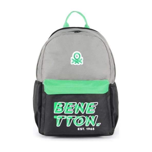 Benetton Laptop Bölmeli Okul Sırt Çantası 3 Bölmeli Siyah 03841