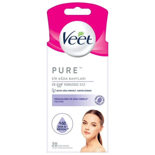 Veet Pure Yüz Ağda Bandı 20'li 4 Adet