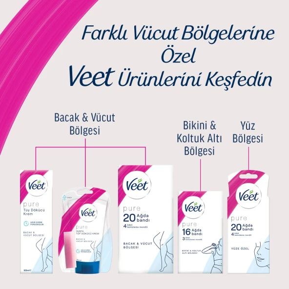 Veet Pure Yüz Ağda Bandı 20'li 4 Adet - 3
