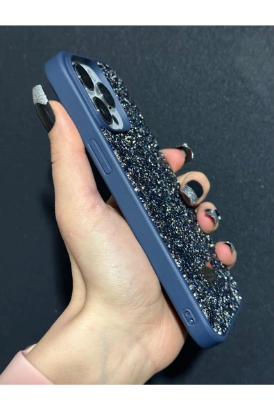 İphone 15 Plus Uyumlu Sw İnce Taşlı Elmas Işıltılı Telefon Kılıfı - Resim 8
