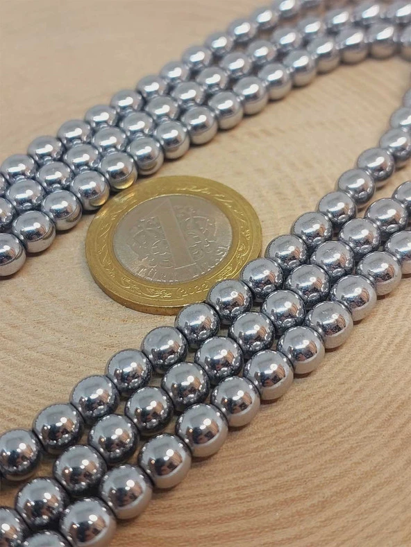 Hematit Taşı Dizi 6mm (48124) - Resim 2