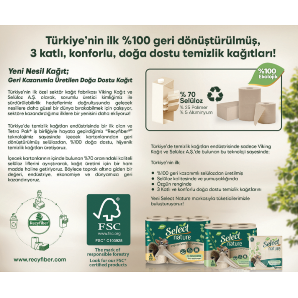 Select Nature Doğal ve Organik Tuvalet Kağıdı 32'li - 5