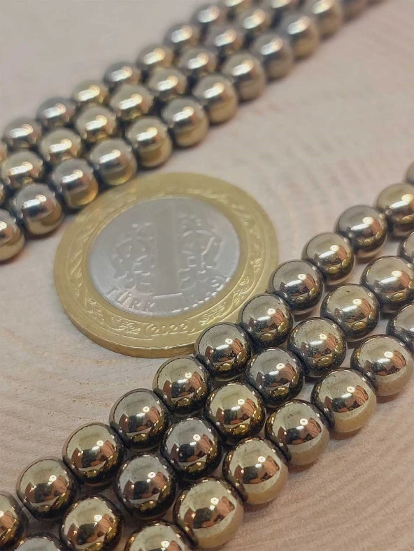 Hematit Taşı Dizi 6mm (48128) - Resim 2