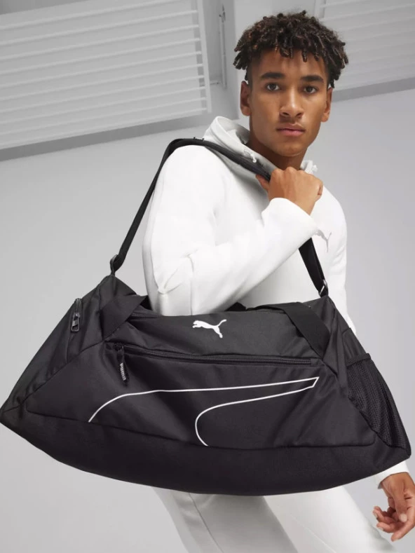 Puma Fundamentals Sports Bag M Siyah Spor Çantası - 3