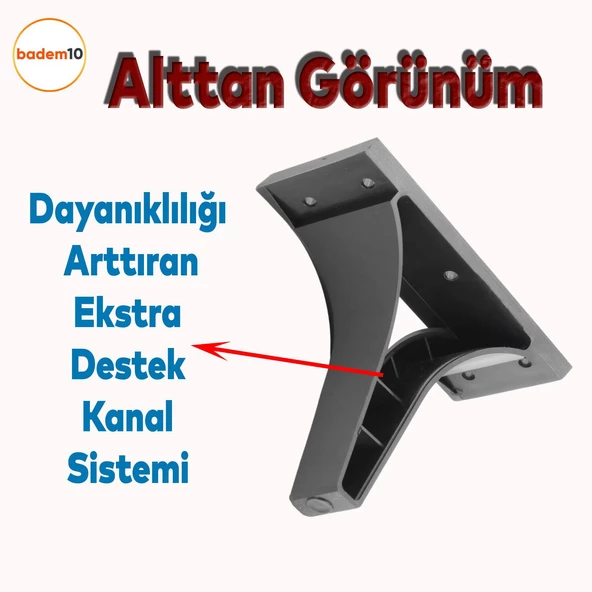 Begonya Lüks Mobilya Kanepe Sehpa Tv Ünitesi Oturma Grubu Koltuk Ayağı Baza Ayakları Siyah 12 Cm - Resim 4