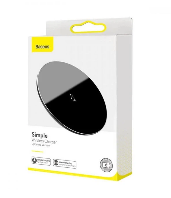 BASEUS Simple Upgraded Version Wireless Kablosuz Şarj Cihazı Siyah - 5