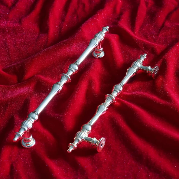 Şehzade Kulp Mobilya Mutfak Dolabı Çekmece Dolap Kulpları Kapak Kulpu Kulbu Krom 224 mm Metal - 5