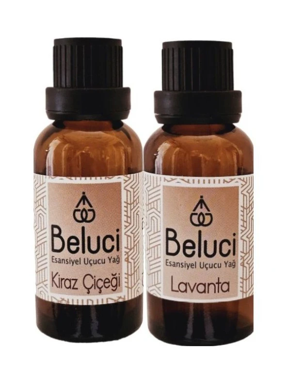 Kiraz Çiçeği + Lavanta (Oda Kokusu Aroma Terapi Buhurdanlık/Difüzör Yağı) Set 2 Adet x 30 ml