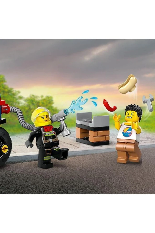 Lego City İtfaiye Kurtarma Motosikleti 60410,İtfaiye Motosikleti İçeren 57 Parça Yapım Seti - 6