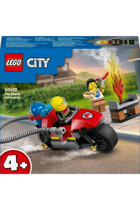 Lego City İtfaiye Kurtarma Motosikleti 60410,İtfaiye Motosikleti İçeren 57 Parça Yapım Seti - 10