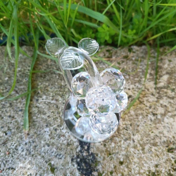 Kristal Cam Nazar Boncuğu Üzüm Salkımı Meyve Ayna Biblo Masa Ev Ofis Düğün Nişan Organize Dekorasyon - 5