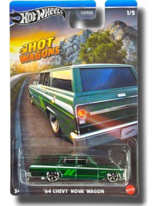 Hot Wheels Premium Hot Wagons '64Chevy Nova Wagon HRR89 ürün görseli