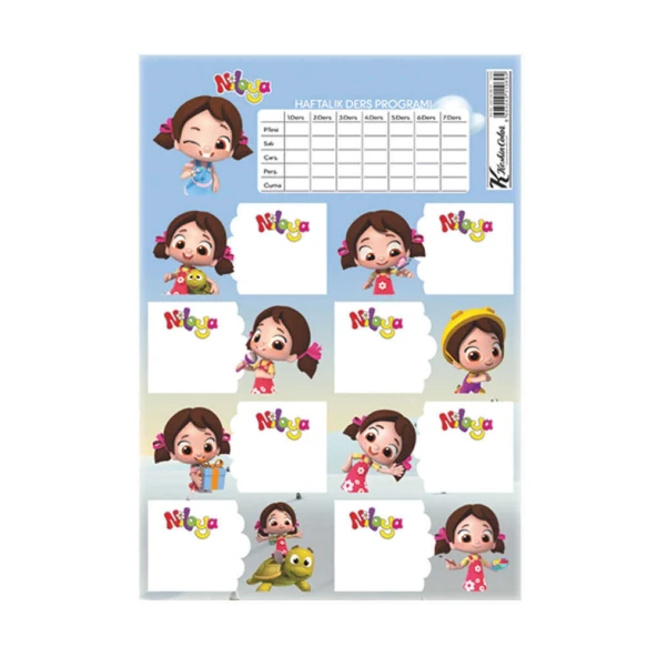 Keskin Color Niloya Ders Programlı Okul Etiketi 20'li - 2