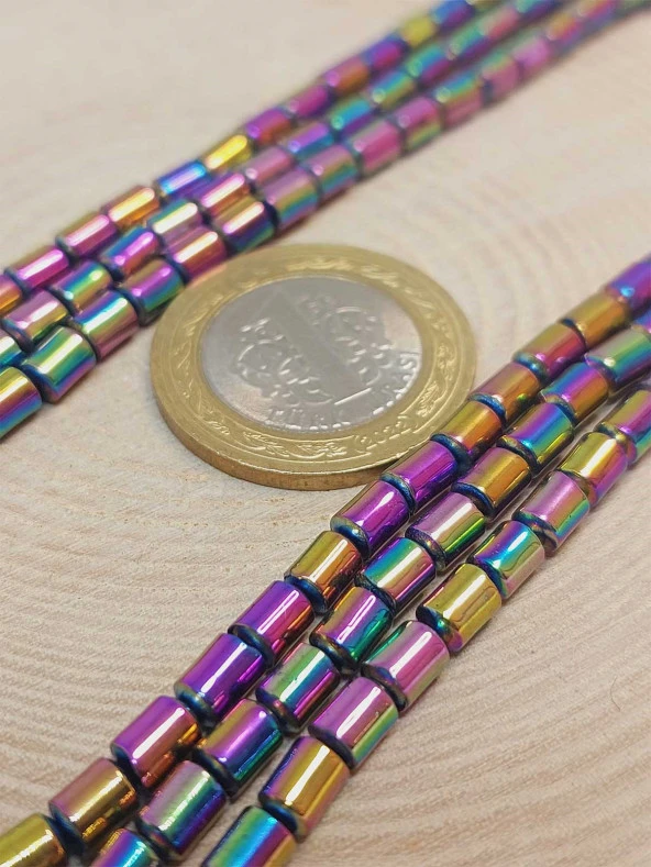 Hematit Taşı Dizi 4*5.5mm (48138) - Resim 2