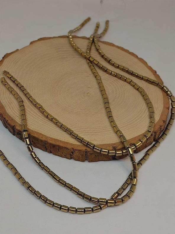 Hematit Taşı Dizi 4*5.5mm (48140) - Resim 3