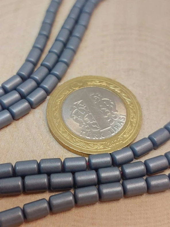 Hematit Taşı Dizi 4*5.5mm (48148) - Resim 2