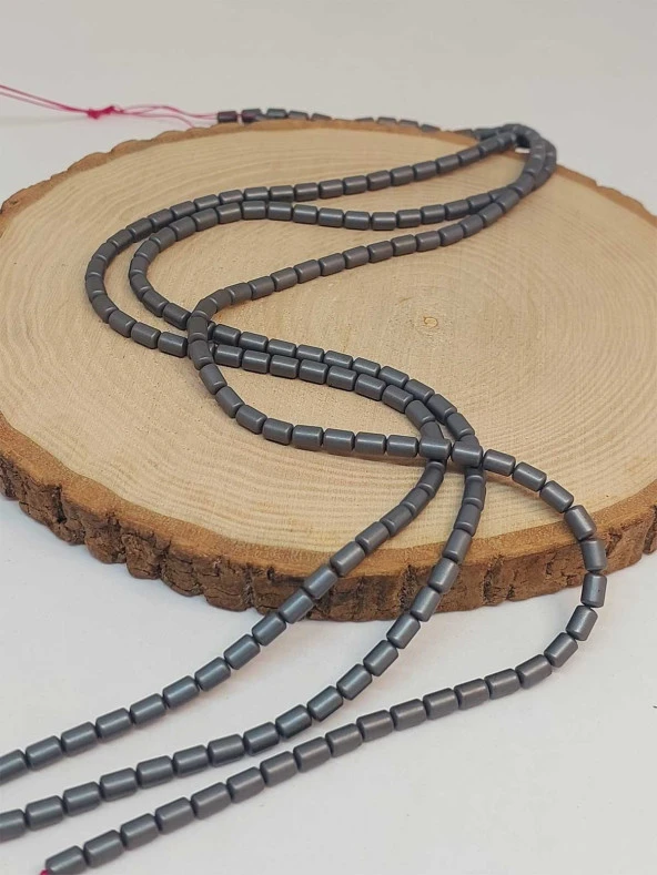 Hematit Taşı Dizi 4*5.5mm (48148) - Resim 3