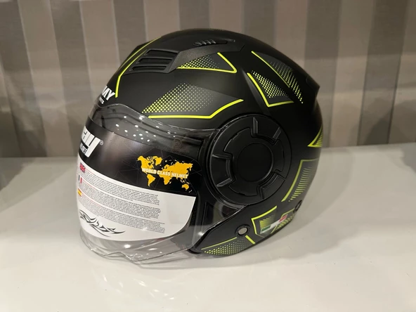 KASK SWAY SW-766 Matt Cırcle Black Yellow GÜNEŞ GÖZLÜKLÜ