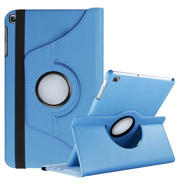 Samsung Galaxy Tab A 10.1 T510 T515 T517 Kılıf 360 Dönebilen Standlı Case - 6