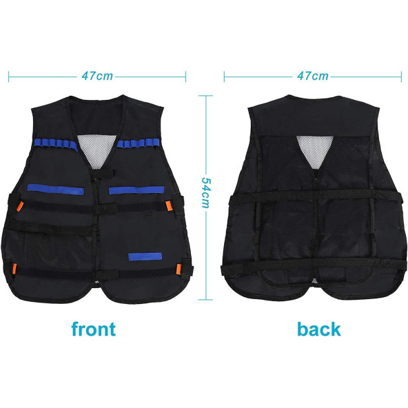 Nerf Tactical West Oyuncak Tabanca Uyumlu Mermi Depolama Yelek ve Nerf Mermi Uyumlu Bileklik - Resim 6