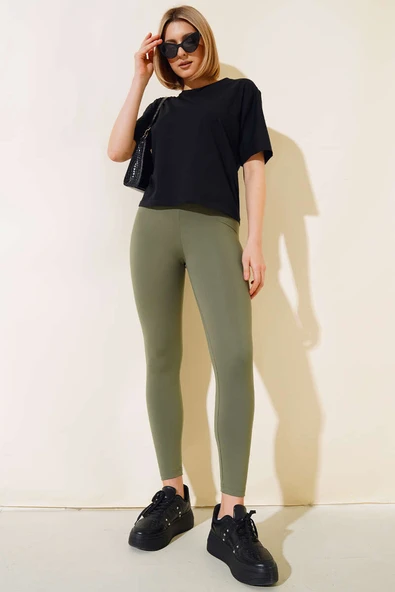 Bisiklet Yaka Basic T-shirt Siyah - 2