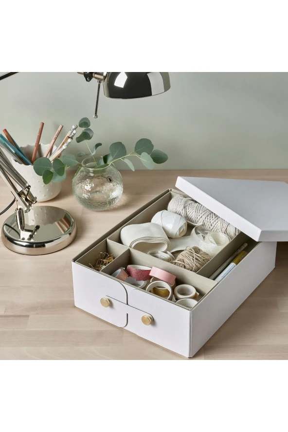 Spınnrock Bölmeli Kutu, Beyaz, 32x25x10 Cm Düzenleyici - Resim 2