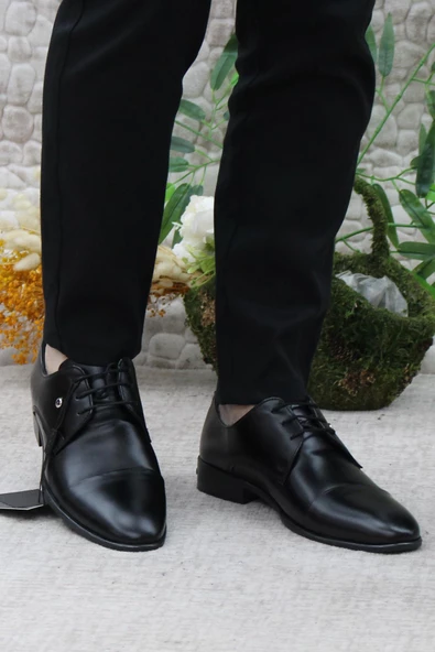 Pierre Cardin 7028 Siyah Damat Ayakkabısı Takım Ayakkabısı Erkek Klasik Ayakkabı - 2