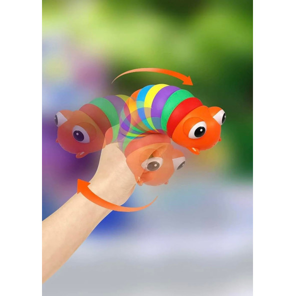 Sevimli Eğitici Sök Tak Renkli Tırtıl Montessori Eğitici Oyuncak - 2