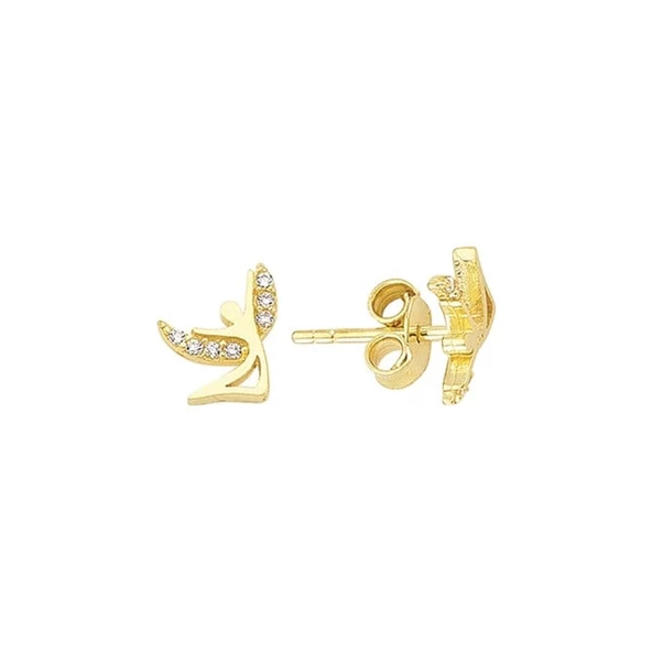 14 Ayar Taşlı Yusufçuk Altın Küpe 1,04 gr