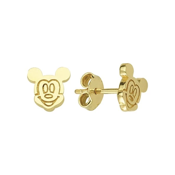 14 Ayar Altın Mickey Mouse Çocuk Küpe 1,45 gr