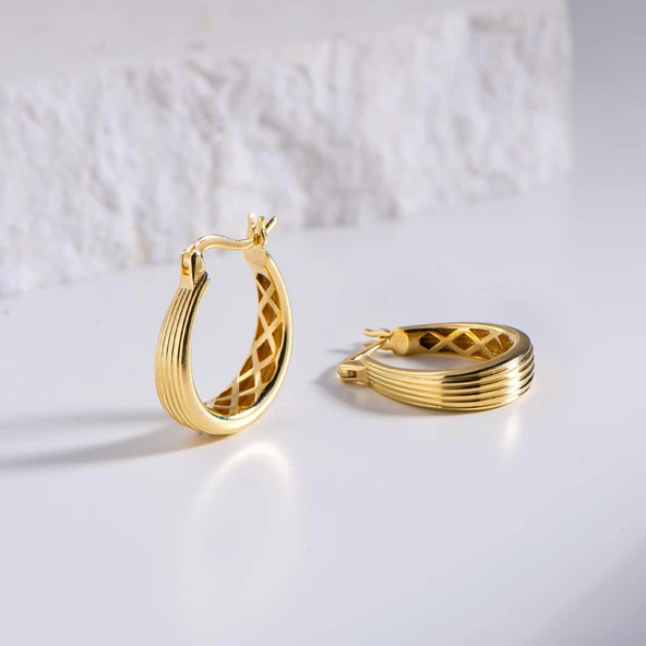 14 Ayar İtalyan Halka Altın Küpe 2,65 gr