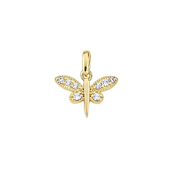 14 Ayar Altın Taşlı Yusufçuk Kolye Ucu 0,65 gr ürün görseli 1