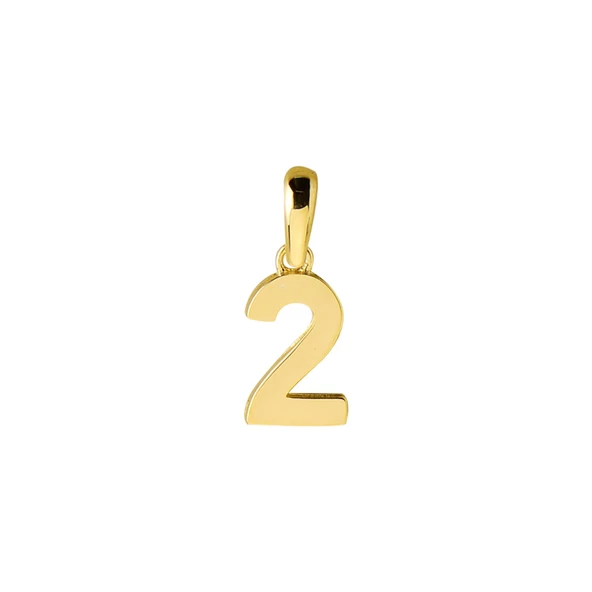 14 Ayar İki Rakamı Altın Kolye Ucu 0,57 gr