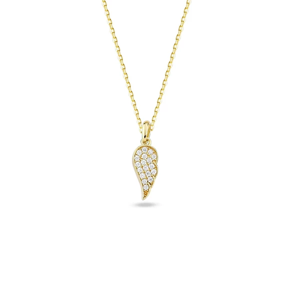 14 Ayar Altın Melek Kanadı Kolye 1.94 gr