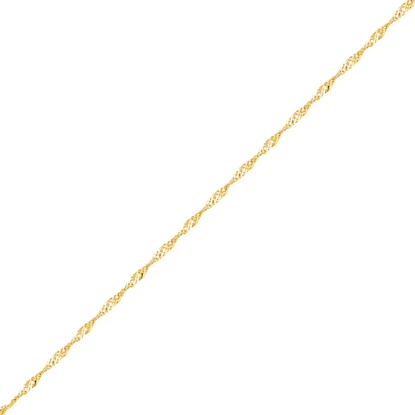 14 Ayar Singapur Altın Zincir Kolye - 1,00 gr - Resim 5