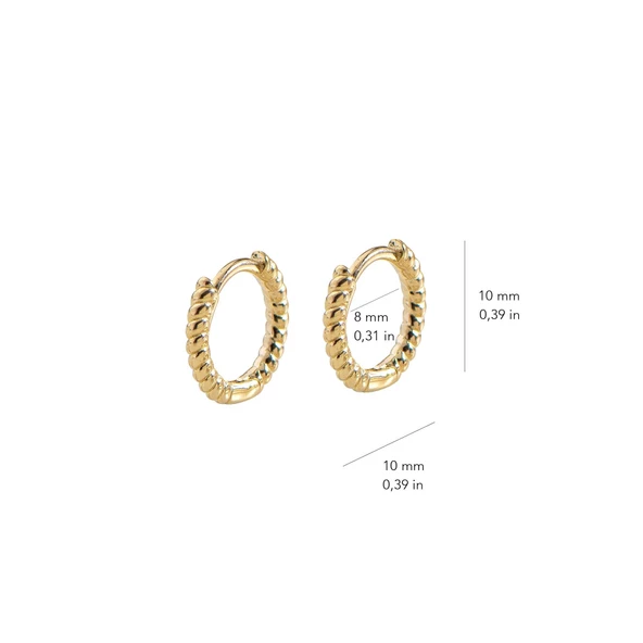 14 Ayar Altın Minik Modern Burgulu Halka Küpe 1,29 gr - 5