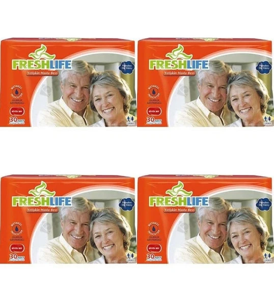 Freshlife Büyük Boy Yetişkin Hasta Bezi L 4 x 30'lu