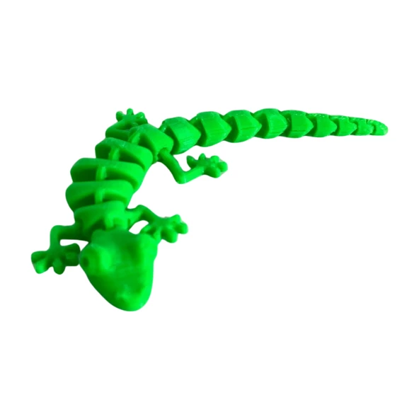 3D Hareketli Oyuncak Kertenkele - Neon Yeşili - Resim 4