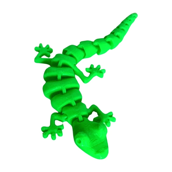 3D Hareketli Oyuncak Kertenkele - Neon Yeşili ürün görseli 1