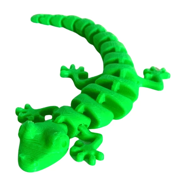 3D Hareketli Oyuncak Kertenkele - Neon Yeşili - Resim 2