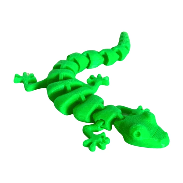 3D Hareketli Oyuncak Kertenkele - Neon Yeşili - Resim 3