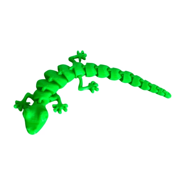 3D Hareketli Oyuncak Kertenkele - Neon Yeşili - Resim 5