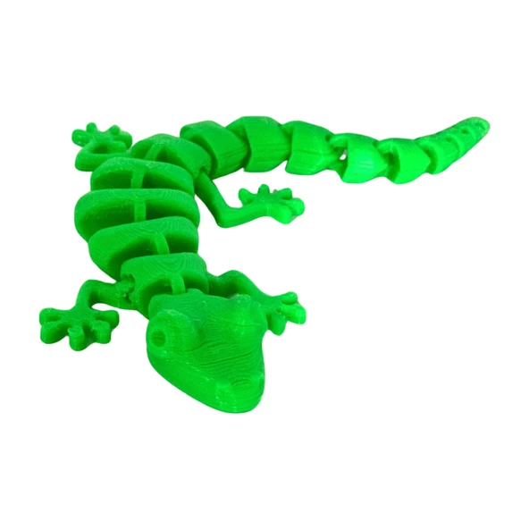 3D Hareketli Oyuncak Kertenkele - Neon Yeşili - Resim 6