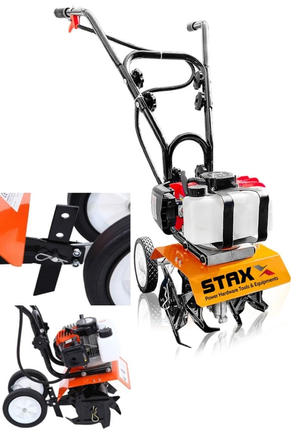 STAXX 6300 X-turbo Benzinli Özel Mini Çapa Makinası 4.2 Hp 63cc Özel Titanyum Seri 17 Kg