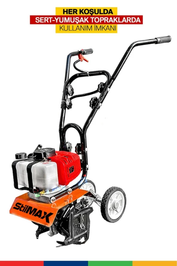 STİLMAX Germany Type Benzinli Özel Mini Çapalama Makinası 4.2 Hp 63cc Özel Titanyum Seri 17 Kg - 3