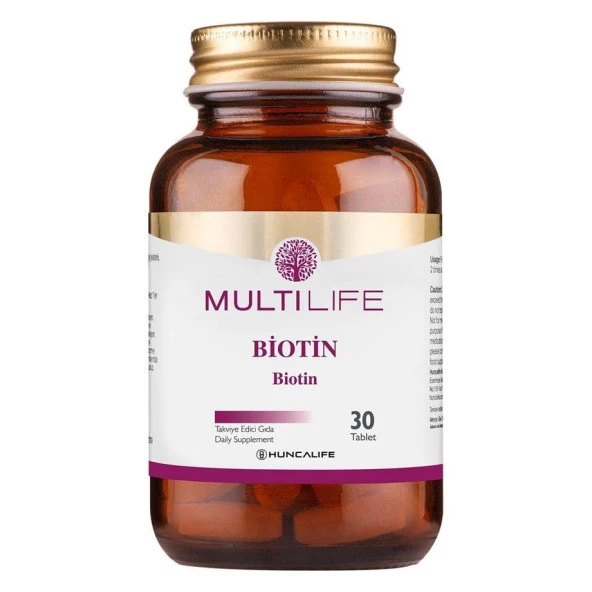 Multilife Biotin İçeren Takviye Edici Gıda 30 Tablet - Bitkisel Ürün