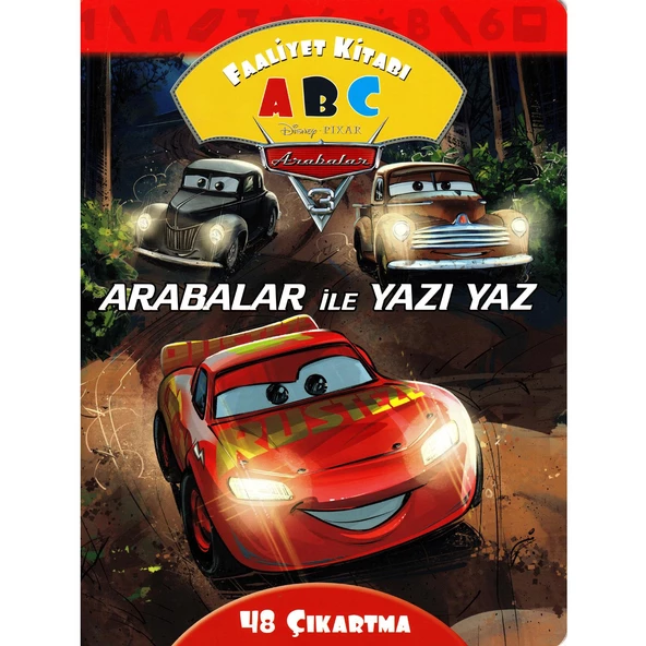 Disney Cars Arabalar Şimşek McQueen Yazmayı Öğreniyorum Çıkartmalı Aktivite Kitabı Faaliyet Kitabı