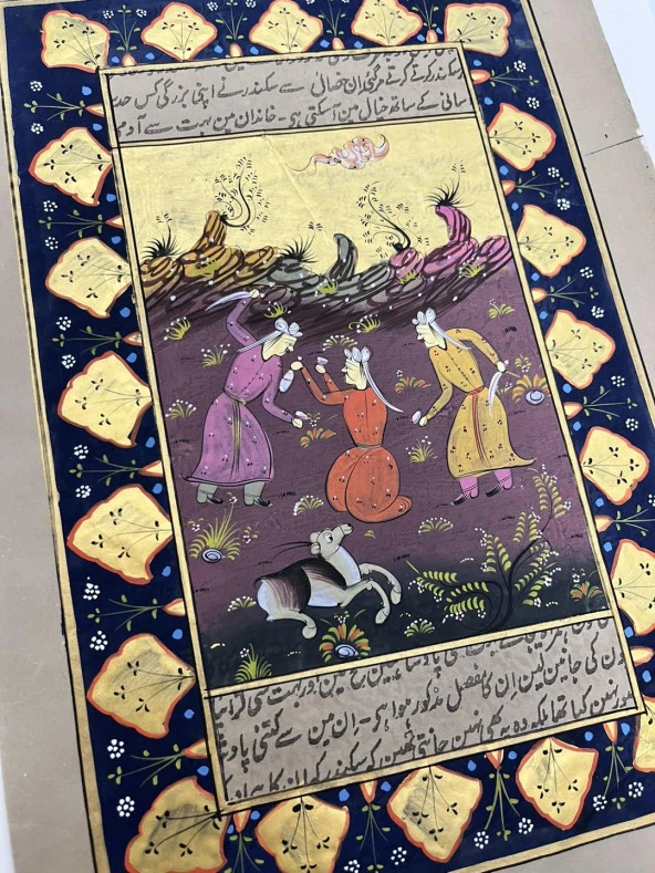 İşkence Temalı El Yapımı Minyatür Resim 28x18 cm - Resim 4