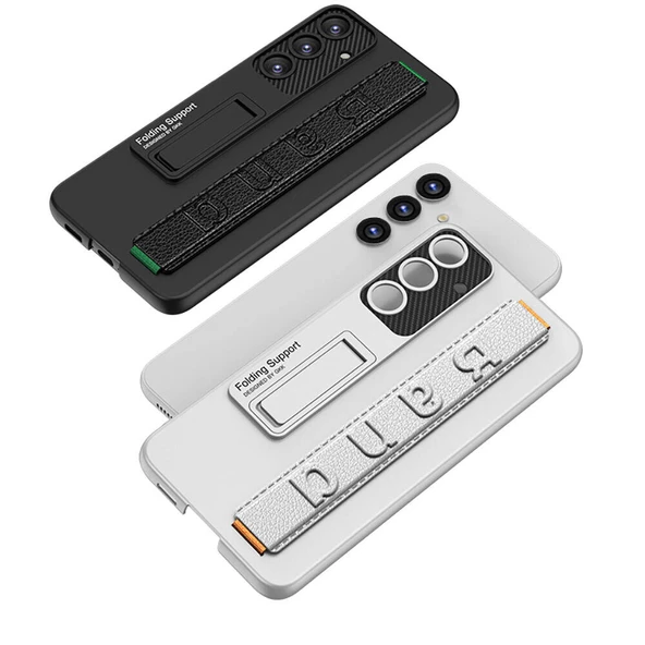 Galaxy S24 Plus Kılıf Standlı El Tutacaklı Band Kılıf - Resim 12